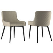 Stark/Bianca 7pc Dining Set, Black/Black & Beige